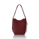 Melfi Suede Bucket Tote Bag Burgundy | Betsy & Floss