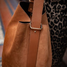 Melfi Suede Bucket Tote Bag Navy | Betsy & Floss