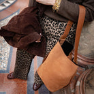 Melfi Suede Bucket Tote Bag Navy | Betsy & Floss