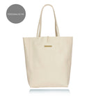 Milan - Soft Leather Tote Bag in Cream Gold Hardware | Betsy & Floss