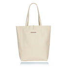 Milan - Soft Leather Tote Bag in Cream Silver Hardware | Betsy & Floss