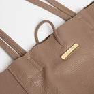 Milan - Soft Leather Tote Bag in Dark Taupe | Betsy & Floss