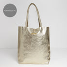 Milan - Soft Leather Tote Bag in Gold | Betsy & Floss