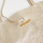 Milan - Soft Leather Tote Bag in Gold | Betsy & Floss