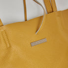 Milan - Soft Leather Tote Bag in Mustard Yellow | Betsy & Floss