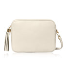 Modena Large Crossbody Tassel Bag Cream | Betsy & Floss