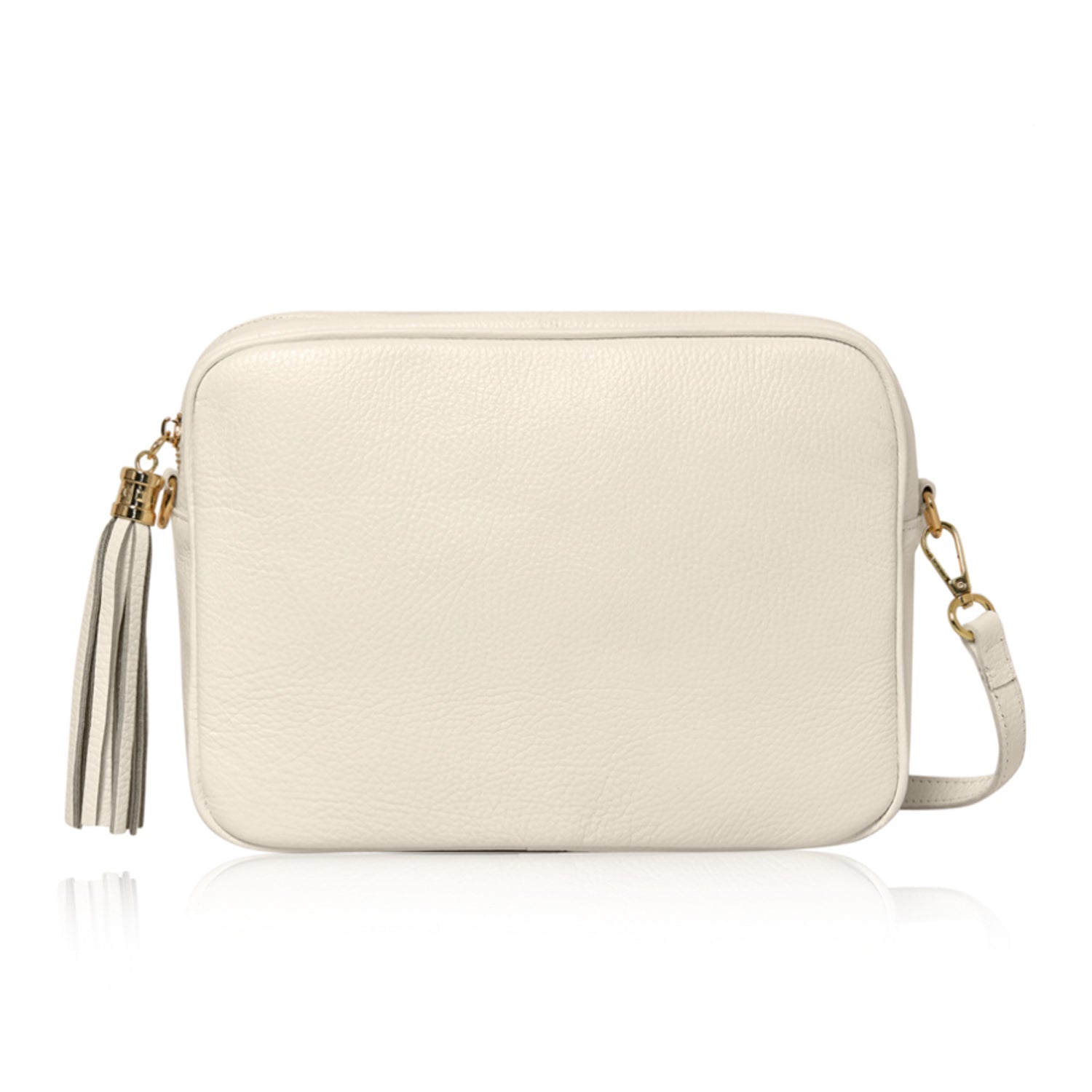 Modena Large Crossbody Tassel Bag Cream | Betsy & Floss