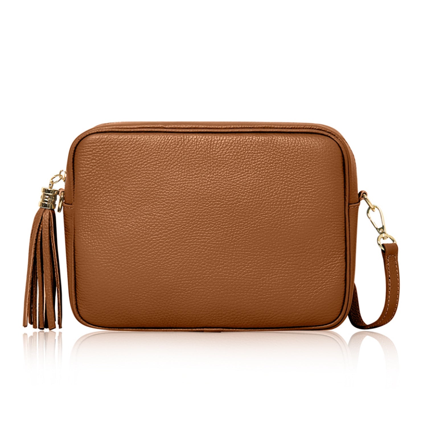 Modena Large Crossbody Tassel Bag Tan | Betsy & Floss