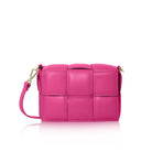 Modica Woven Crossbody Bag Fuchsia Pink | Betsy & Floss