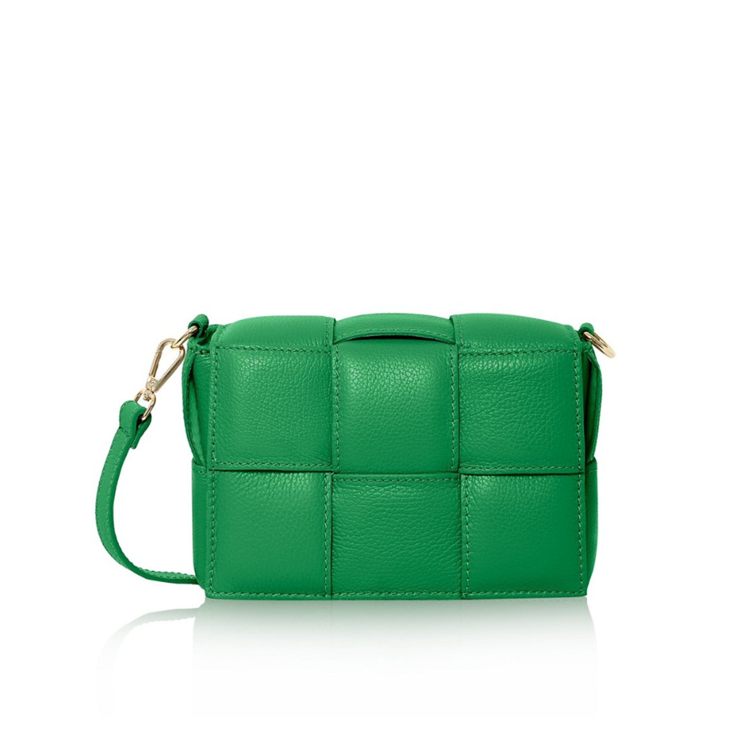 Modica Woven Crossbody Bag Green | Betsy & Floss