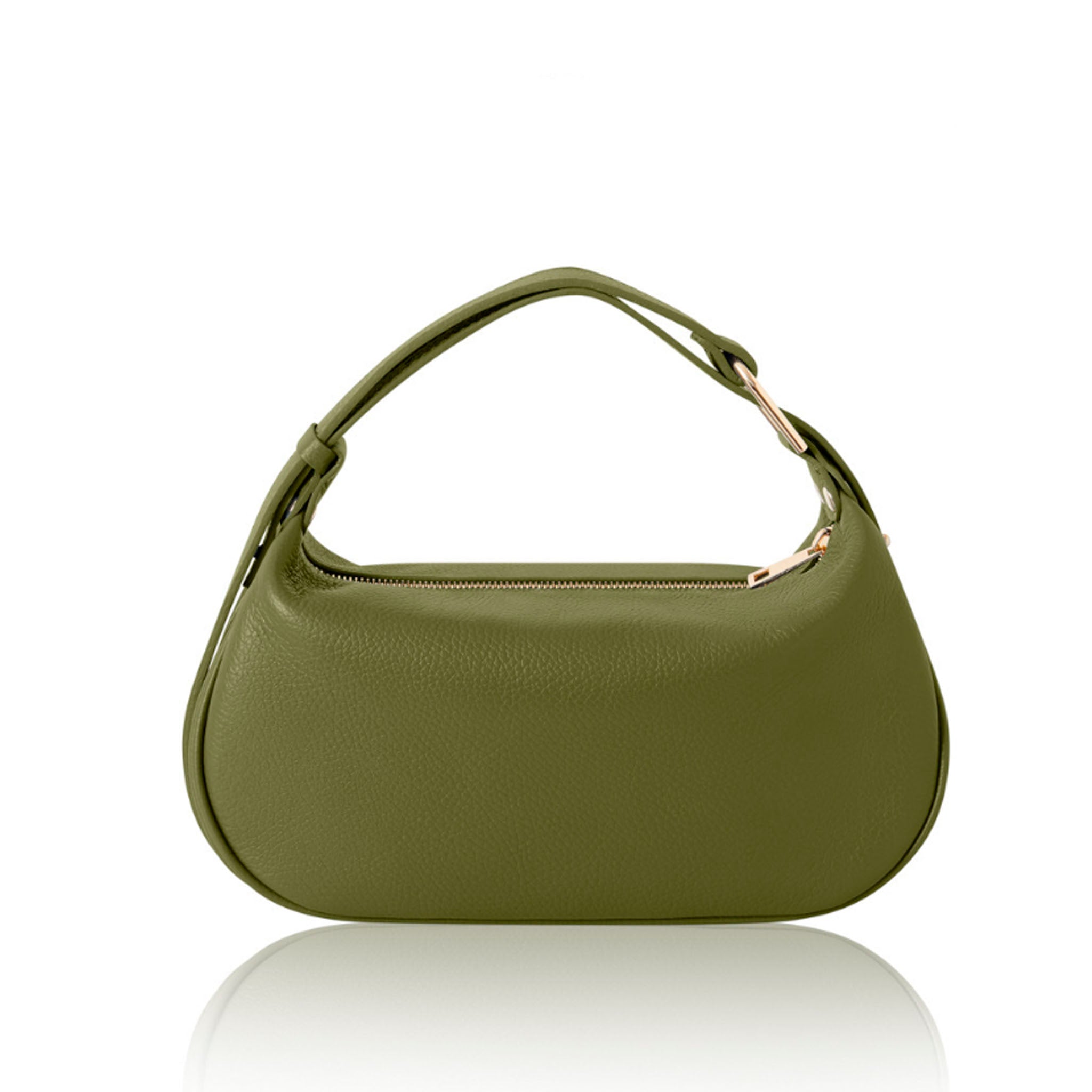 Nola Handbag with Adjustable Strap Olive Green | Betsy & Floss