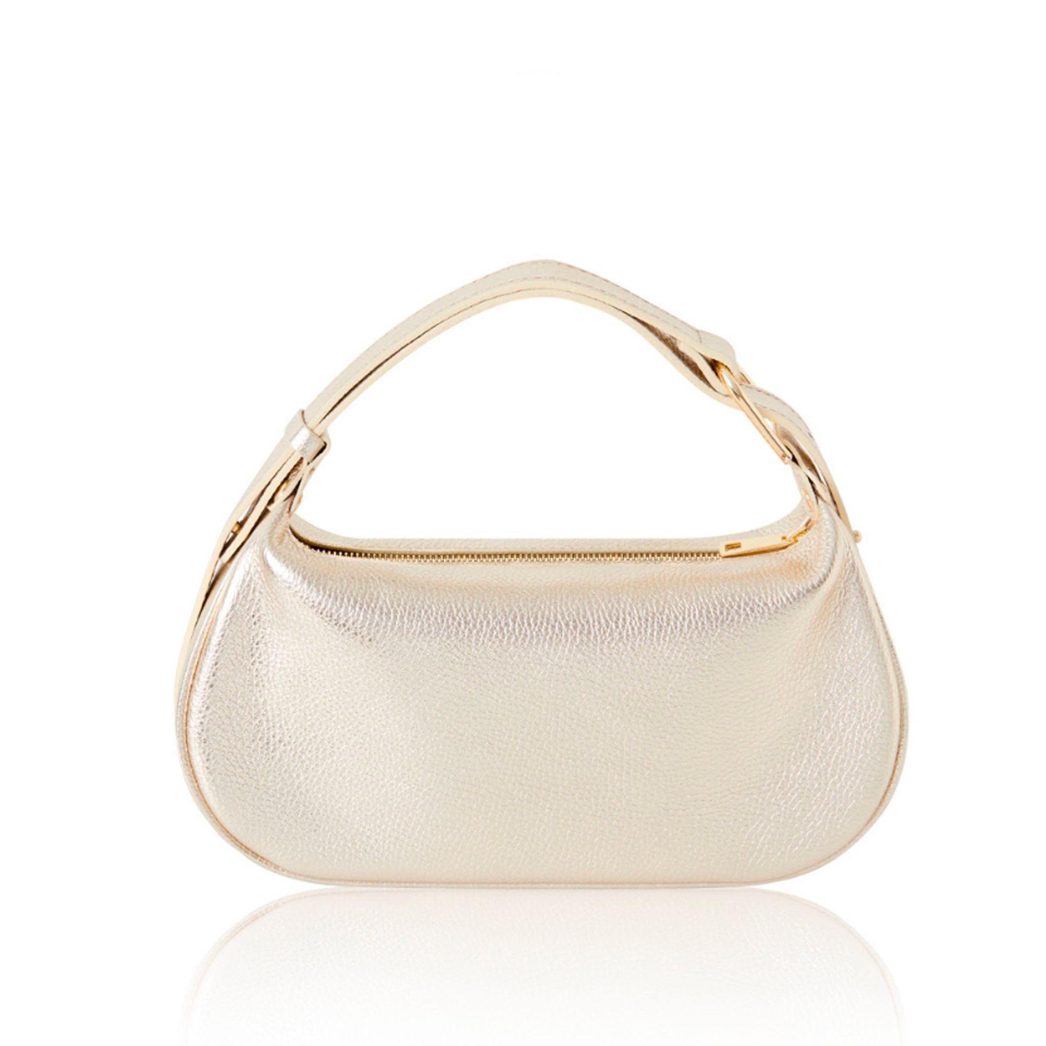 Nola Handbag with Adjustable Strap Gold | Betsy & Floss