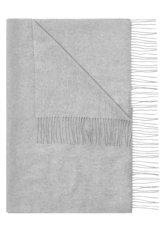 Oversized Cashmere Scarf Light Grey | Betsy & Floss