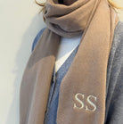 Oversized Cashmere Scarf Light Grey | Betsy & Floss