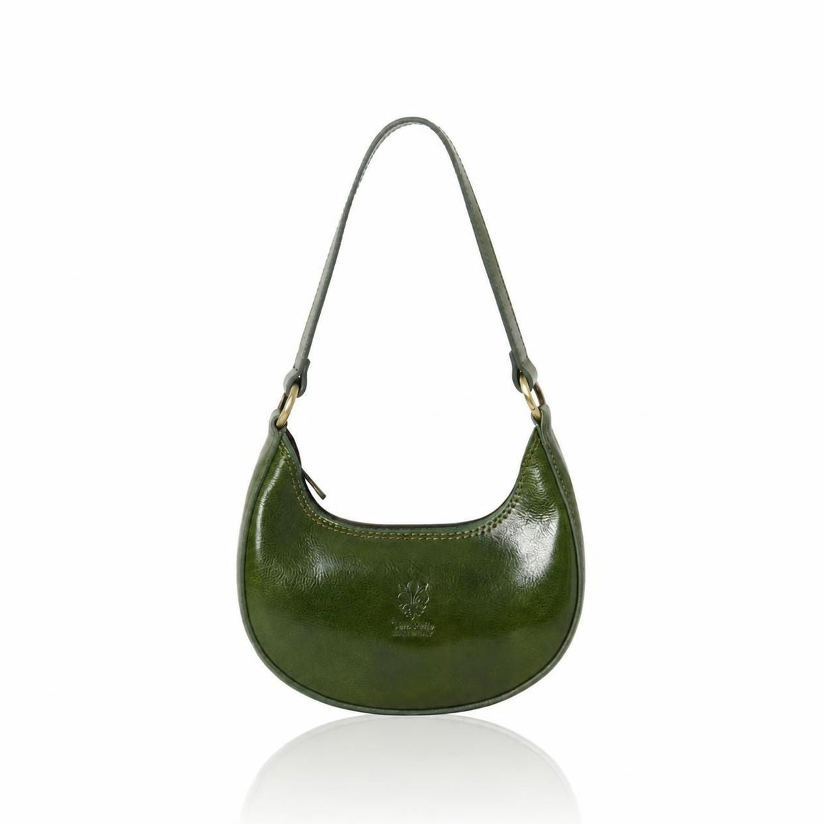 Parma Crescent Bag Green | Betsy & Floss