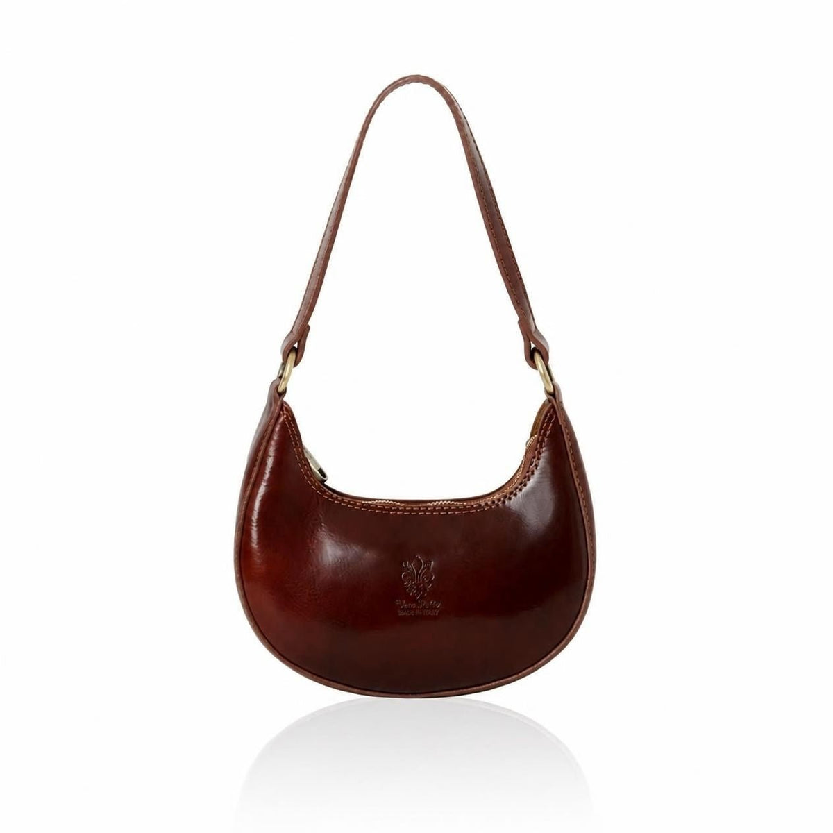 Parma Crescent Bag Light Chocolate | Betsy & Floss