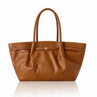 Perugia Leather Tote Bag Dark Tan | Betsy & Floss
