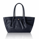 Perugia Leather Tote Bag Navy | Betsy & Floss