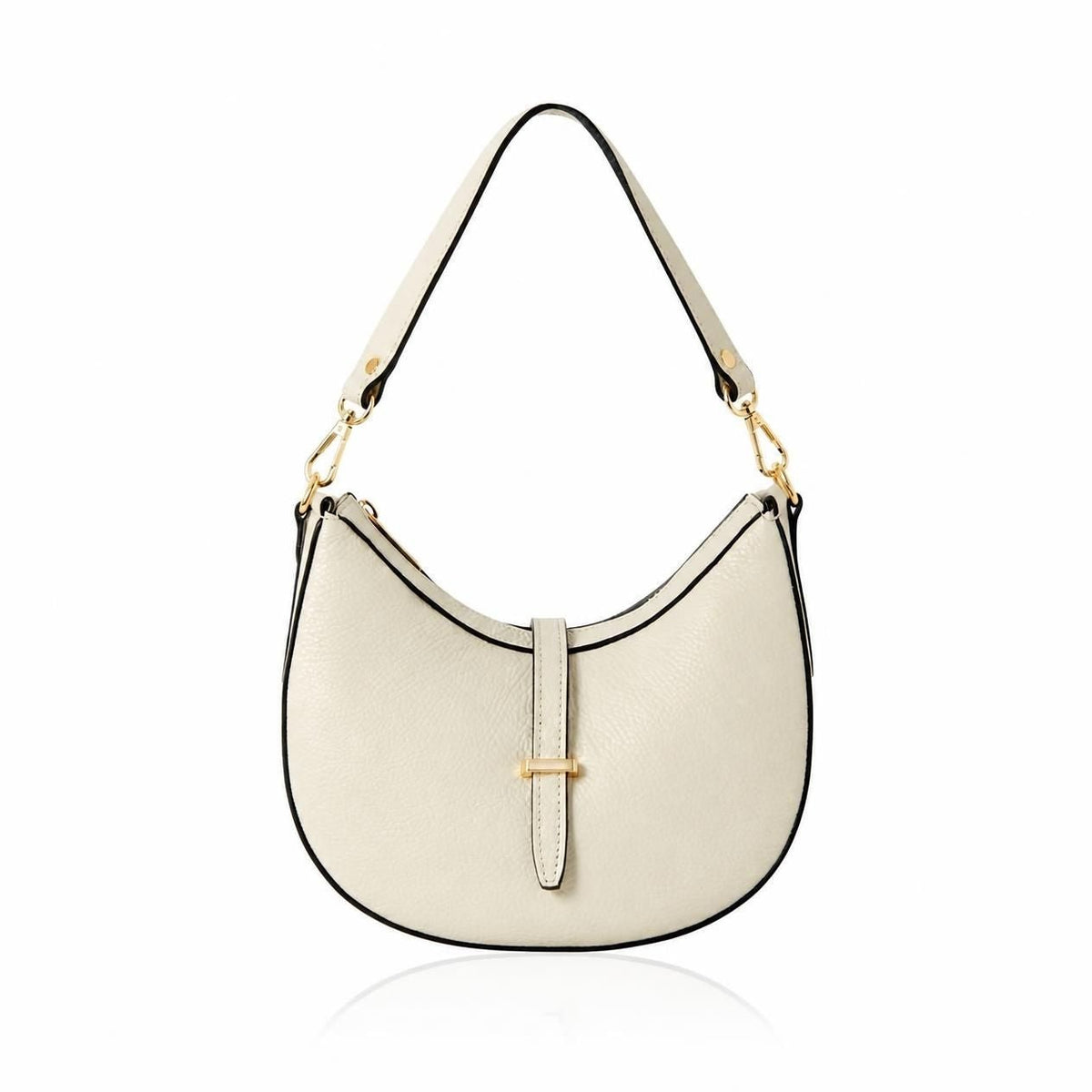 Pienza Crescent Bag -with two straps Cream | Betsy & Floss
