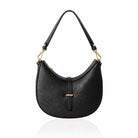 Pienza Crescent Bag -with two straps Black | Betsy & Floss