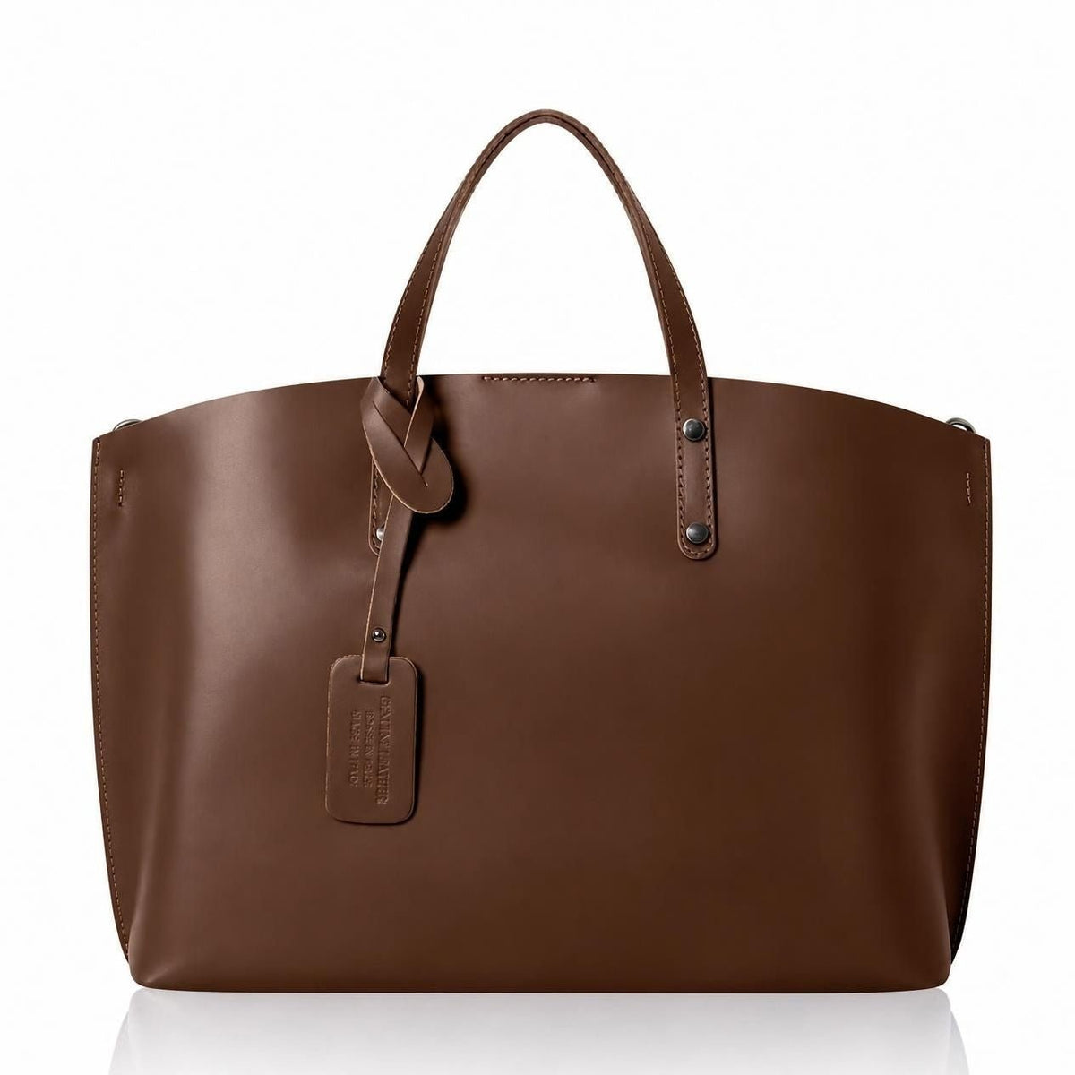 Positano Leather Handbag Dark Chocolate | Betsy & Floss