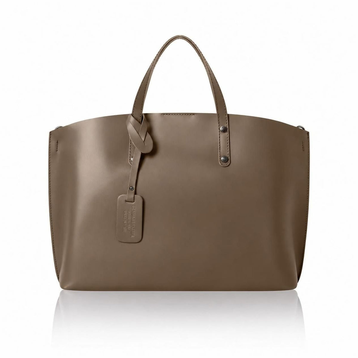 Positano Leather Handbag Dark Taupe | Betsy & Floss