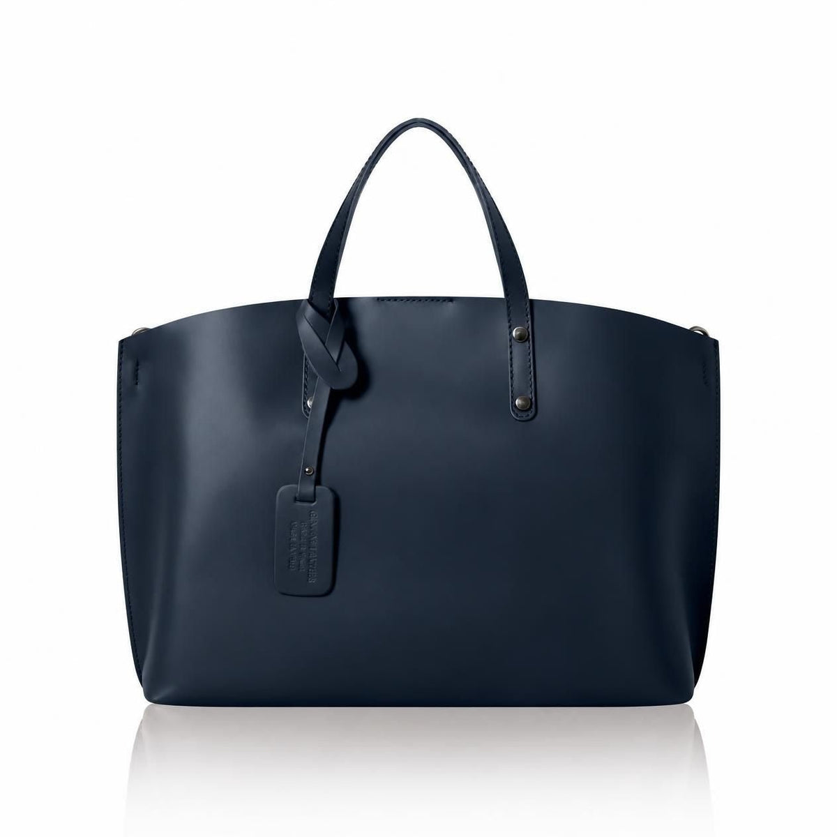 Positano Leather Handbag Navy | Betsy & Floss