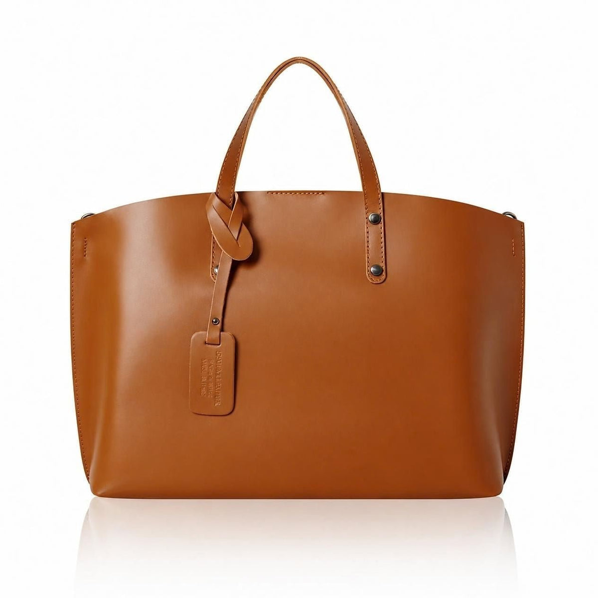 Positano Leather Handbag Dark Tan | Betsy & Floss