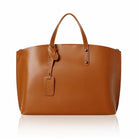Positano Leather Handbag Dark Tan | Betsy & Floss