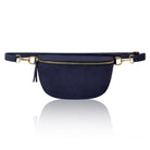 Rivoli Suede Crossbody and Waist Bag Navy Blue | Betsy & Floss
