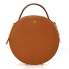 Rome Round Circle Crossbody Bag Tan | Betsy & Floss