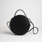 Rome Round Circle Crossbody Bag Black | Betsy & Floss