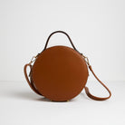 Rome Round Circle Crossbody Bag Tan | Betsy & Floss