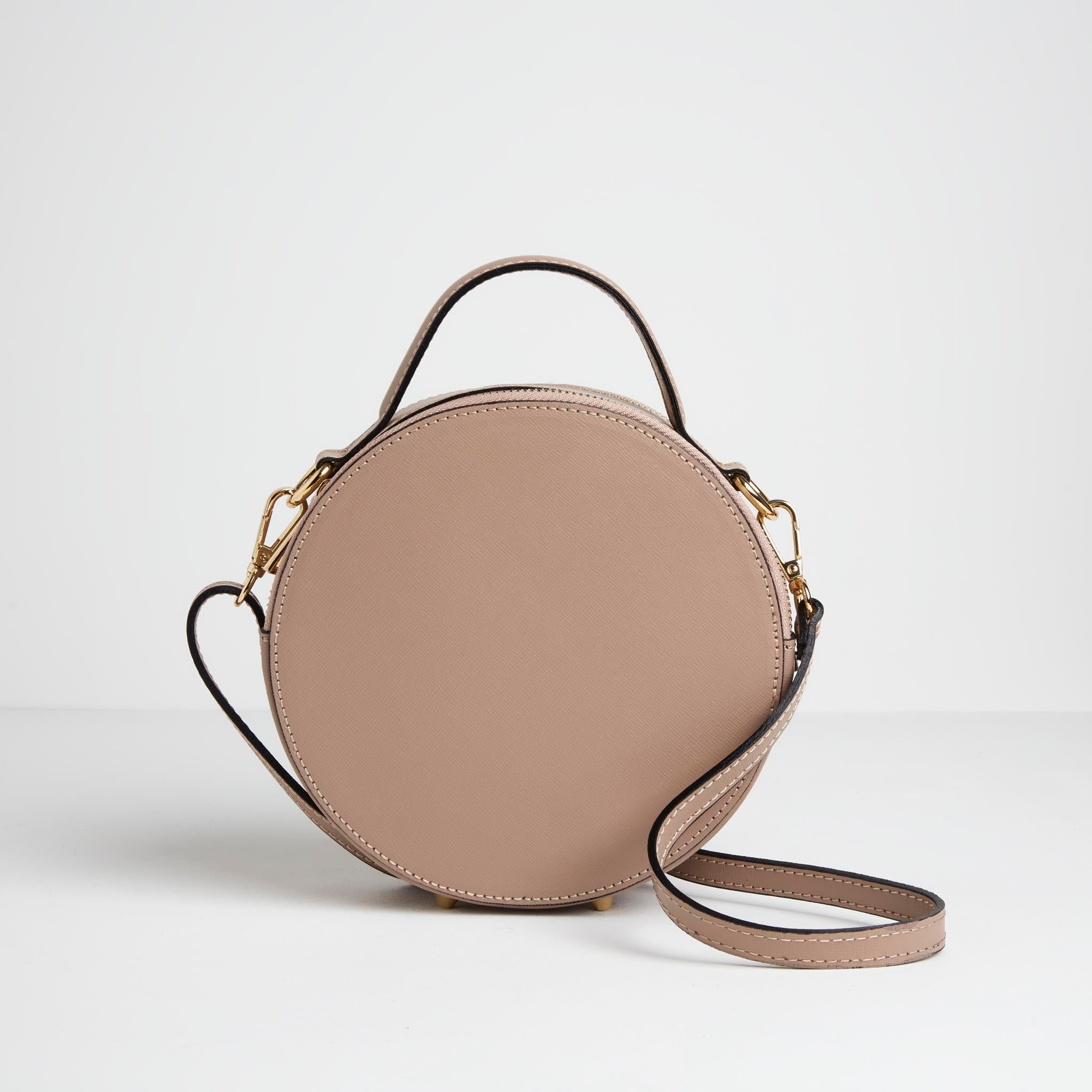 Rome Round Circle Crossbody Bag Blush Pink | Betsy & Floss