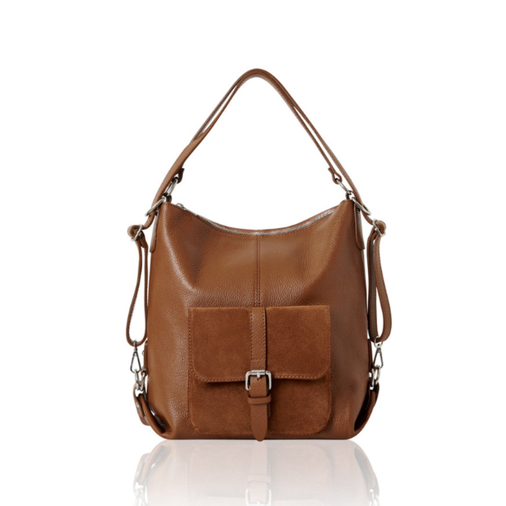 Sarno 2 - in - 1 Backpack and Tote Bag Tan | Betsy & Floss