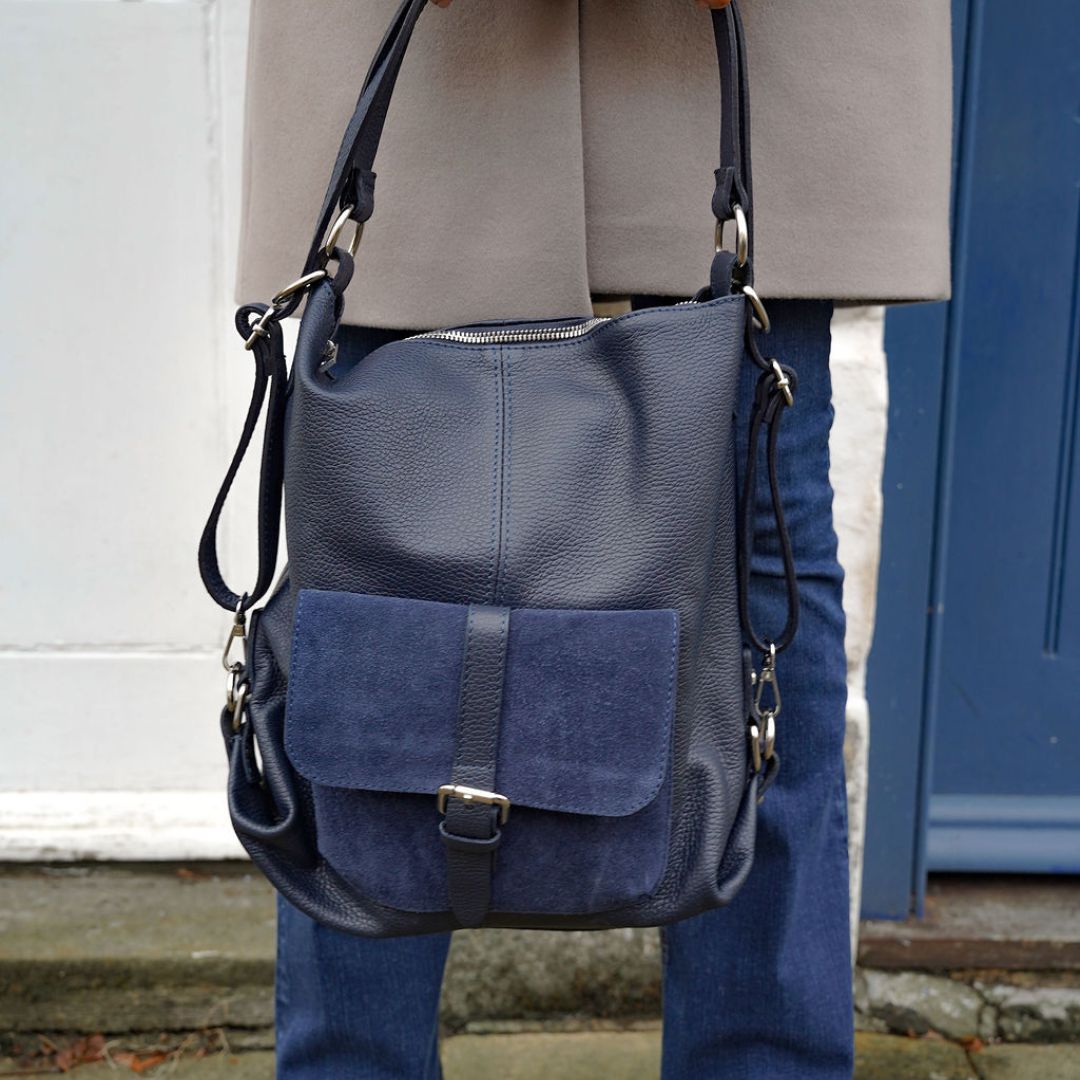 Sarno 2 - in - 1 Backpack and Tote Bag Tan | Betsy & Floss