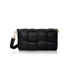 Serena Woven Clutch & Crossbody Bag Black | Betsy & Floss