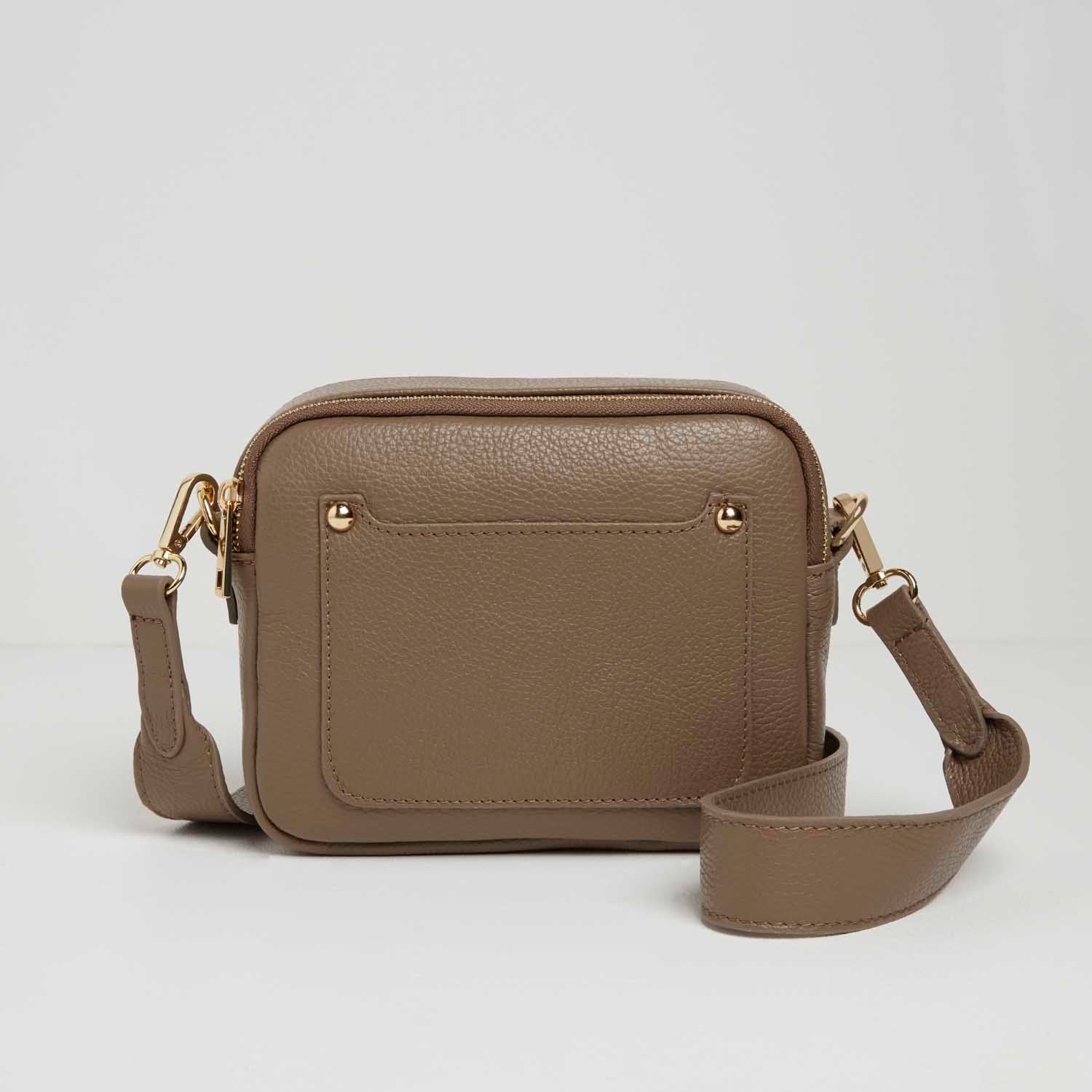 Sienna Crossbody Bag Dark Taupe | Betsy & Floss