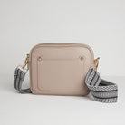 Sienna Crossbody Bag in Blush with Black and White Chevron Strap Blush Pink | Betsy & Floss