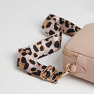 Sienna Crossbody Bag in Blush with Light Pink Leopard Print Strap Blush Pink | Betsy & Floss