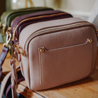 Sienna Crossbody Bag in Blush with Orange and Pink Bohemian Strap Blush | Betsy & Floss