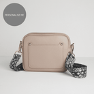 Sienna Crossbody Bag in Blush with Snake Print Strap Blush Pink | Betsy & Floss