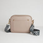 Sienna Crossbody Bag in Blush with Snake Print Strap Blush Pink | Betsy & Floss