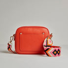 Sienna Crossbody Bag in Burnt Orange with Pink and Orange Bohemian Strap Burnt Orange | Betsy & Floss