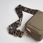 Sienna Crossbody Bag in Dark Taupe with Dark Leopard Strap Dark Taupe | Betsy & Floss