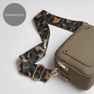 Sienna Crossbody Bag in Dark Taupe with Dark Leopard Strap Dark Taupe | Betsy & Floss