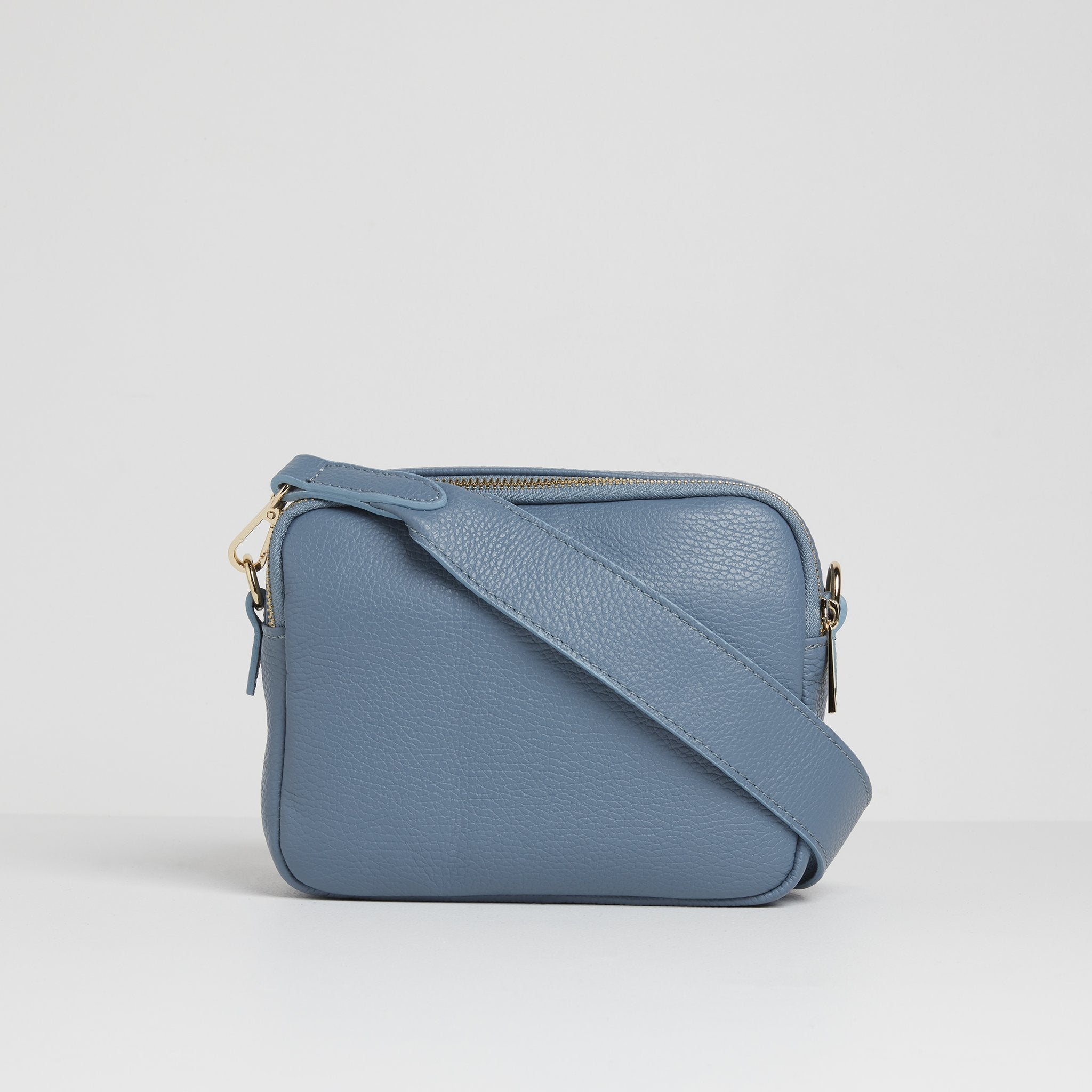 Sienna Crossbody Bag in Denim Blue with Blue Aztec Strap Denim Blue | Betsy & Floss