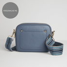 Sienna Crossbody Bag in Denim Blue with Blue Aztec Strap Denim Blue | Betsy & Floss