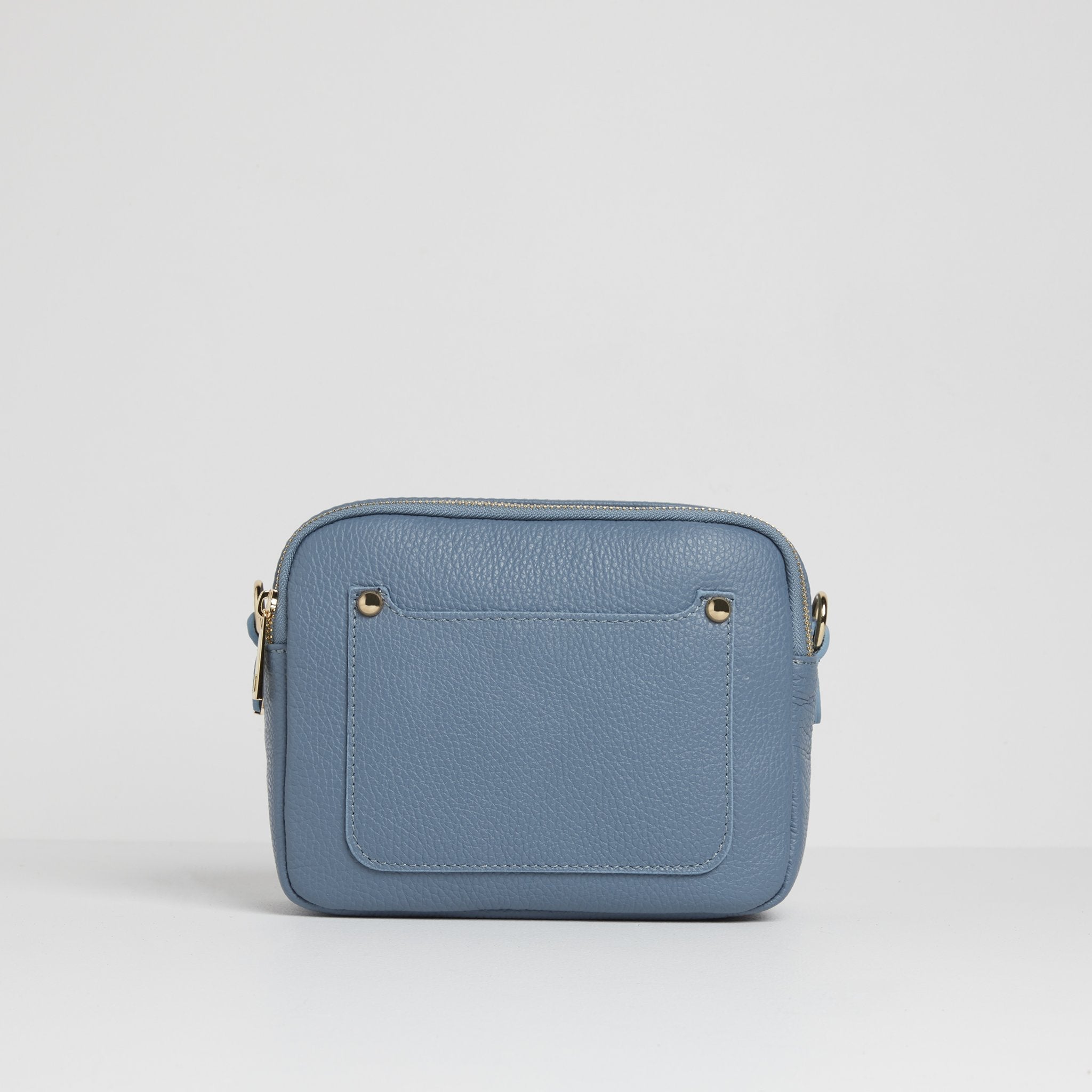 Sienna Crossbody Bag in Denim Blue with Light Blue Bohemian Strap Denim Blue | Betsy & Floss