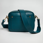 Sienna Crossbody Bag in Teal with Aztec Blue Strap Teal | Betsy & Floss